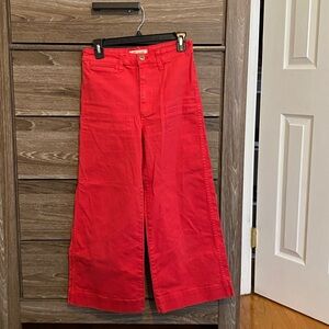 Madewell Red Wide-Leg Pants